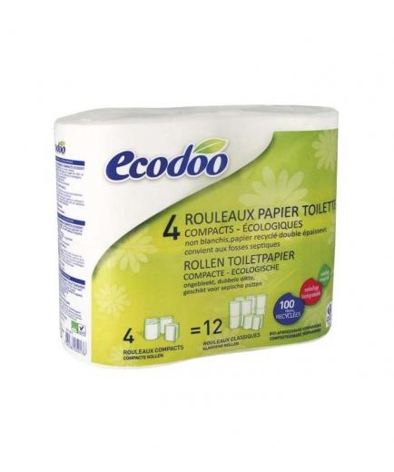 Ecodoo - Papel higiénico compacto de fibras recicladas 4 Uds