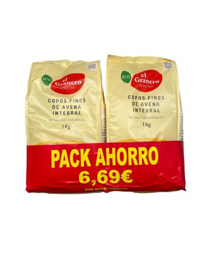 Comprar El Granero Integral - Copos de Avena Integrales Suaves Bio 1kg -  Pack ahorro