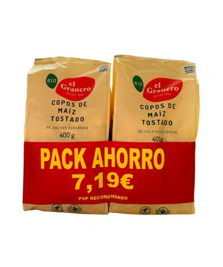 El Granero Integral - Pack ahorro 2 uds Copos de Maíz Tostado Bio 400g