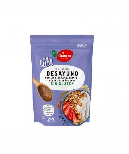 El Granero Integral  - Organic ground flax seeds 300g - Hemp, sunflower, pumpkin, sesame and blueberries