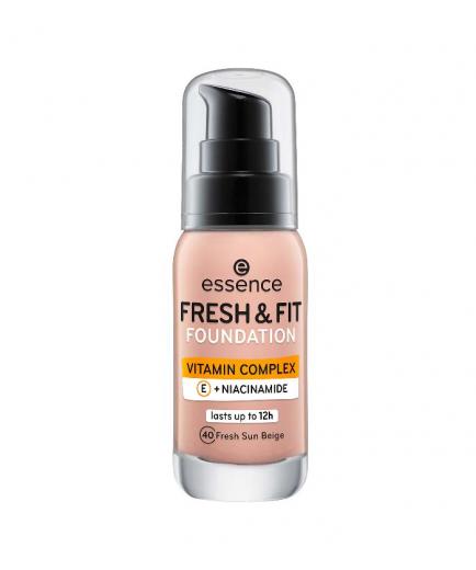 essence - Base de maquillaje Fresh & Fit Foundation 40 Fresh Sun Beige - 30ml