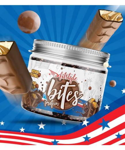 Fitstyle - Bolitas proteicas Protein Bites de chocolate con leche 100g - Barrita americana