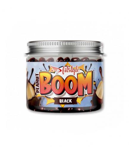 Fitstyle - Peanuts covered in dark chocolate without sugars -125g Boom Black