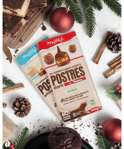 Fitstyle - Chocolate for desserts without sugar and without gluten 200g - Dark chocolate