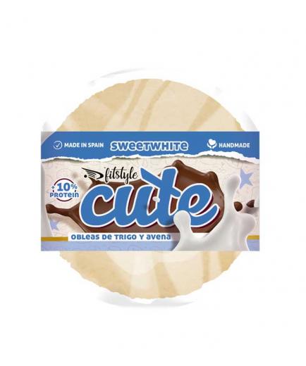 Fitstyle - Obleas dulces de trigo y avena Cute 50g - Sweet White