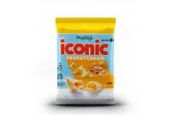 Fitstyle - Snack proteico iConic de harina de arroz y garbanzo 30g - Relleno de crema de cacahuete