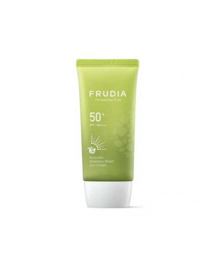 Frudia - Protector solar facial calmante Avocado Greenery Relief SPF 50+ PA++++