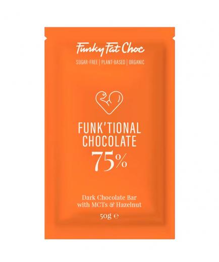 Funky Fat Foods - Dark Chocolate 71% Vegan Keto 50g - Hazelnut