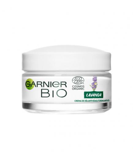 Garnier BIO - Crema de Día Anti-Edad Regeneradora Aceite Esencial de Lavanda y Argán Ecológicos y Vitamina E