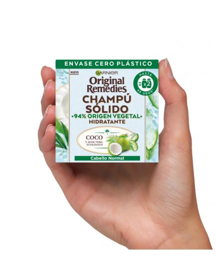Garnier - Champú sólido hidratante Original Remedies - Cabello normal