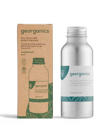 Georganics - Enjuague bucal natural líquido - Aceite de coco y menta