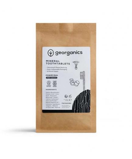 Georganics - Pasta de dientes natural en pastillas - Carbón activo 720uds.