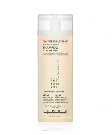 Giovanni - Champú Revitalizante Triple Tratamiento - Árbol de té