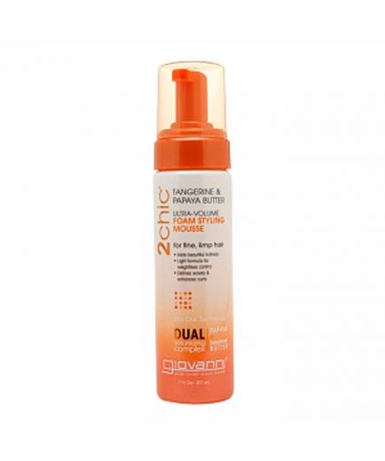 Giovanni - Ultra-Volume Foam Styling Mousse - 2Chic Tangerine and Papaya Butter