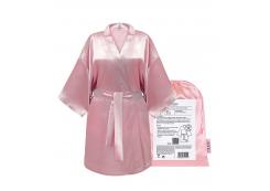 GLOV - Satin Robe Kimono Style - Pink