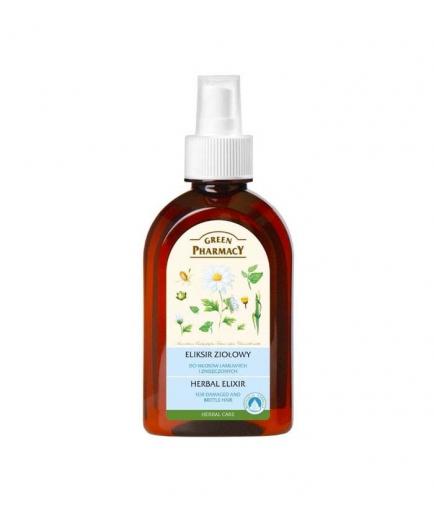 Green Pharmacy - Elixir herbal para cabello quebradizo, dañado y teñido