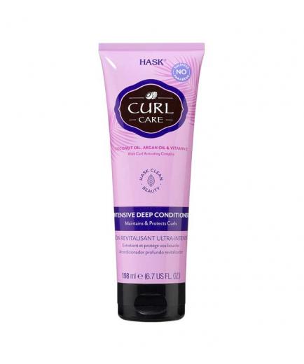 Hask - Mascarilla intensiva revitalizante Curl Care - Aceite de coco, aceite de argán y vitamina E