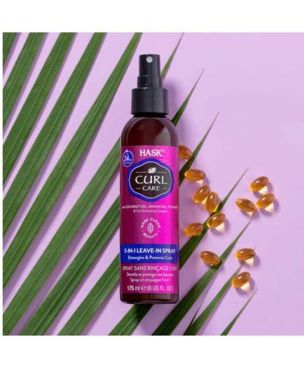 Hask - 5 in 1 Leave-In Spray Curl Care - Coconut Oil, Argan Oil and Vitamin E
