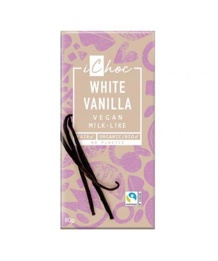 iChoc - Organic vegan chocolate 80g - White chocolate with vanilla