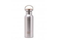 Irisana - 500ml stainless steel reusable thermos bottle with bamboo cap