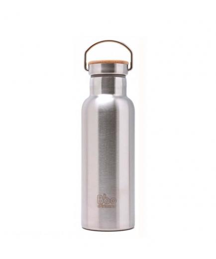 Irisana - 500ml stainless steel reusable thermos bottle with bamboo cap