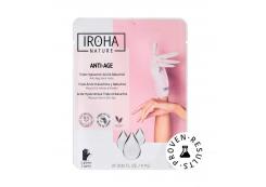 Iroha Nature - Guantes mascarilla antiedad - Triple Ácido Hialurónico, Bakuchiol y Niacinamida