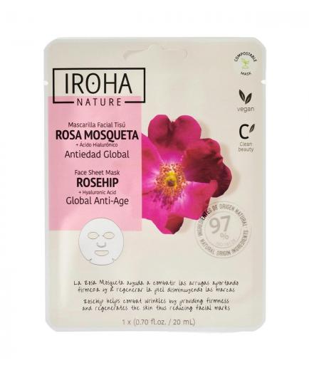 Iroha Nature - Mascarilla facial Tisú Antiedad Global - Rosa Mosqueta