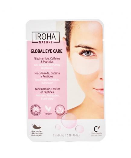 Iroha Nature - Parches Antiarrugas, Antibolsas, e Iluminadores Global Eye Care - Niacinamida, Cafeína y Péptidos