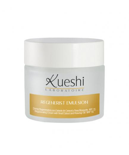 Kueshi - Crema regeneradora con Extracto de Caracol y Rosa Mosqueta SPF 15