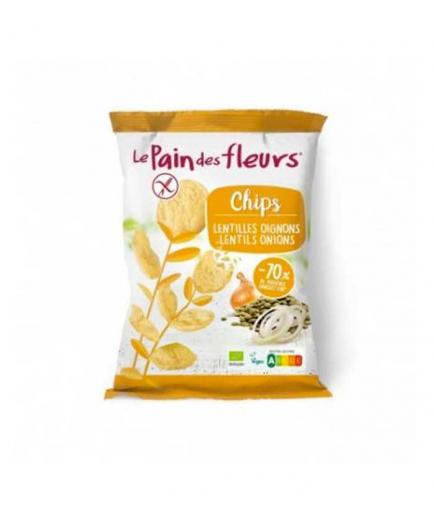 Le pain des fleurs - Chips de lentejas y cebollas ecológicas 50g