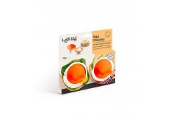 Lékué - Egg Poacher Perfect poached eggs! - Orange 2 uts