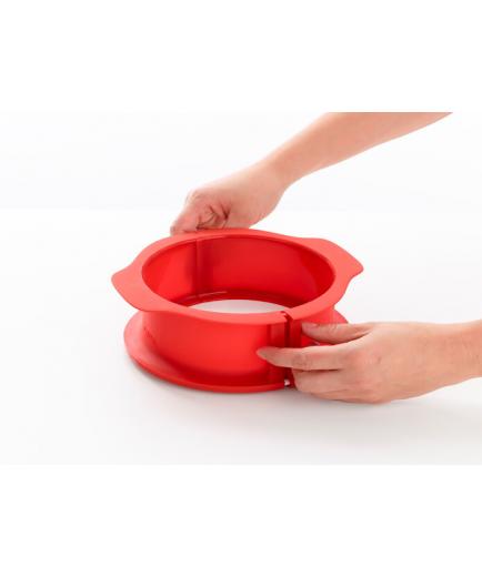 Lekue Molde de silicona para gofres, modelo #, rojo, juego de 2