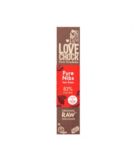 Lovechock - Barrita de chocolate negro ecológico - Pepitas de cacao