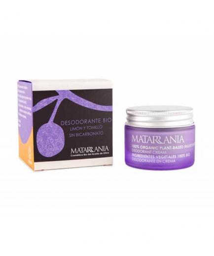 Matarrania - Deodorant cream without bicarbonate Bio 30ml - Lemon and thyme