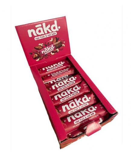 Nakd - Box of 18 vegan and gluten-free energy bars - Raspberries