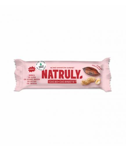 Natruly - Barrita natural RAW 40g - Cacao y cacahuete