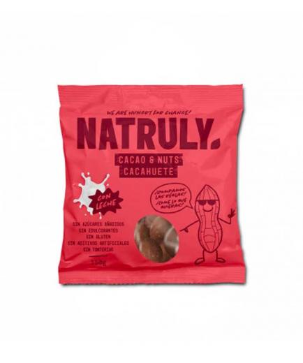 Natruly - Cacahuetes recubiertos de Chocolicious con leche sin gluten 150g