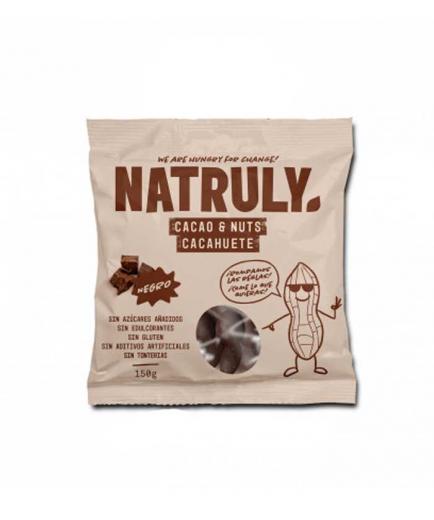 Natruly - Cacahuetes recubiertos de Chocolicious negro sin gluten 150g