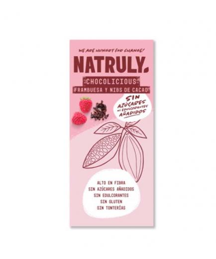 Natruly - Chocolate 72% Chocolicious 85g - Raspberry and cocoa nibs