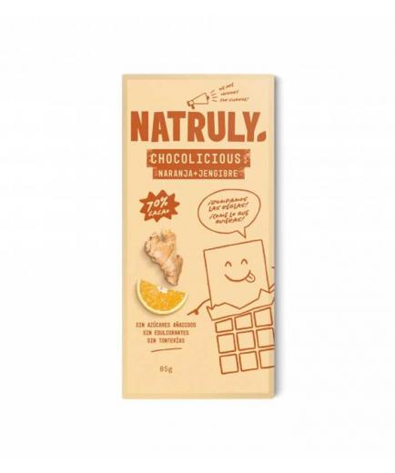 Natruly - Chocolate 72% Chocolicious 85g - Naranja y jengibre