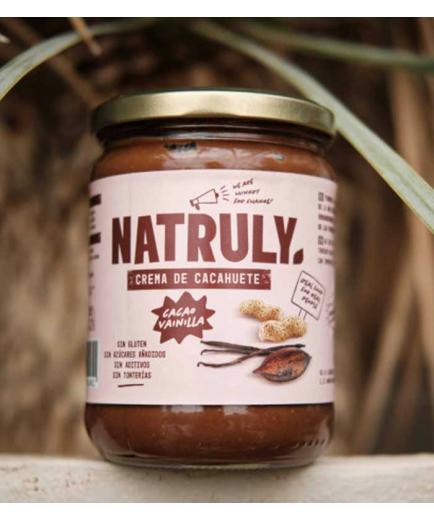 Natruly - Crema de cacahuete 100% natural 500g - Cacao y Vainilla