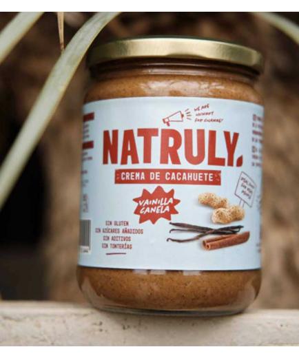 Natruly - Crema de cacahuete 100% natural 500g - Vainilla y canela