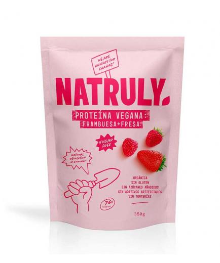 Natruly - Proteína natural vegana 350g - Frambuesa y fresa