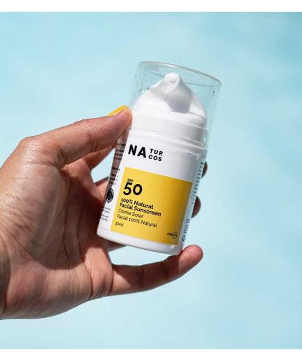 Naturcos - 100% natural facial sun cream SPF50