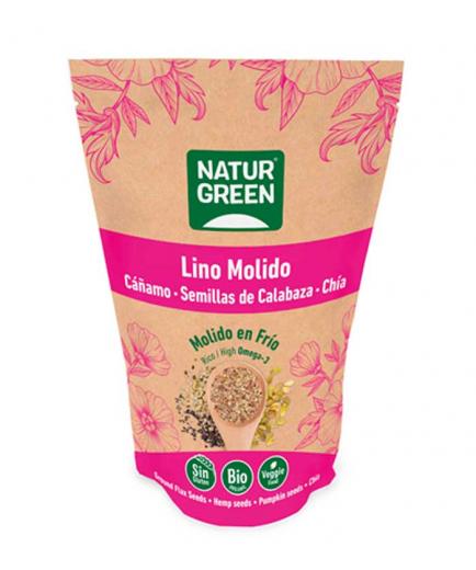 Naturgreen - Semillas de lino molido, cáñamo, calabaza y chía Bio