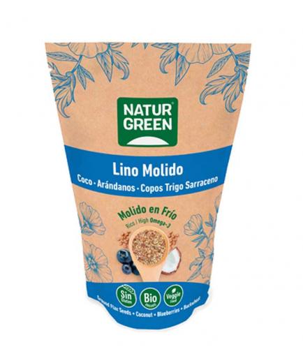 Naturgreen - Organic ground flax, coconut, blueberry and buckwheat seeds 225g