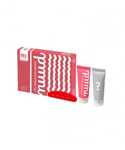 Nuud - Pack Surprise!!! of 2 natural cream deodorants + 1 red Squeezy