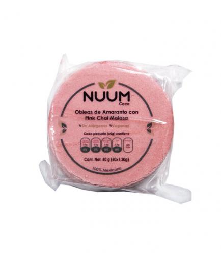 Nuum - Vegan Amaranth Wafers - Pink Chai Malasa