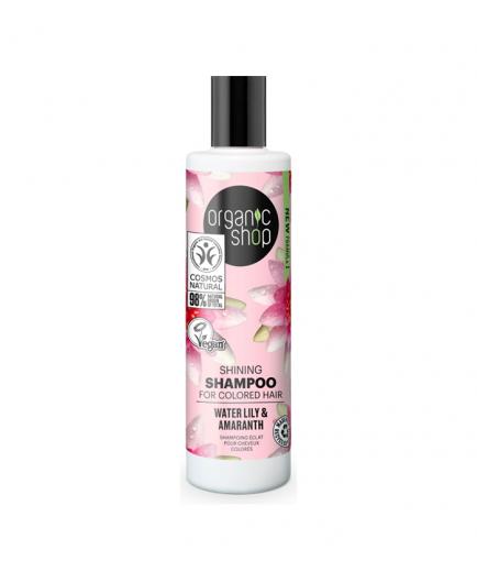 Organic Shop - Champú brillo sedoso para cabello teñido 280ml - Nenúfar y amaranto