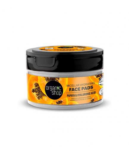 Organic Shop - Moisturizing make-up remover facial discs - Papaya and hyaluronic acid
